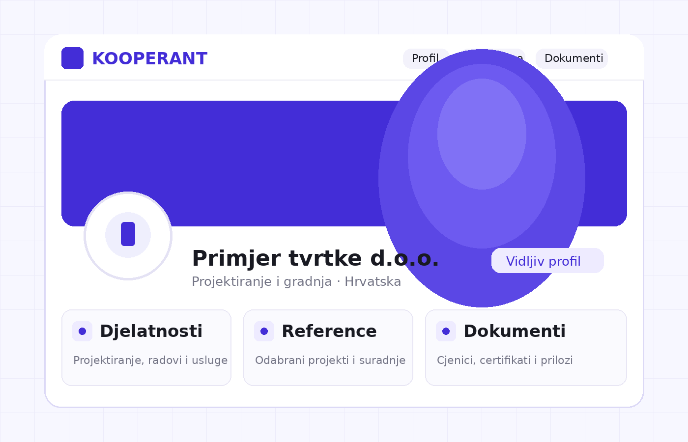 Prikaz Kooperant aplikacije koji možete zamijeniti vlastitom slikom